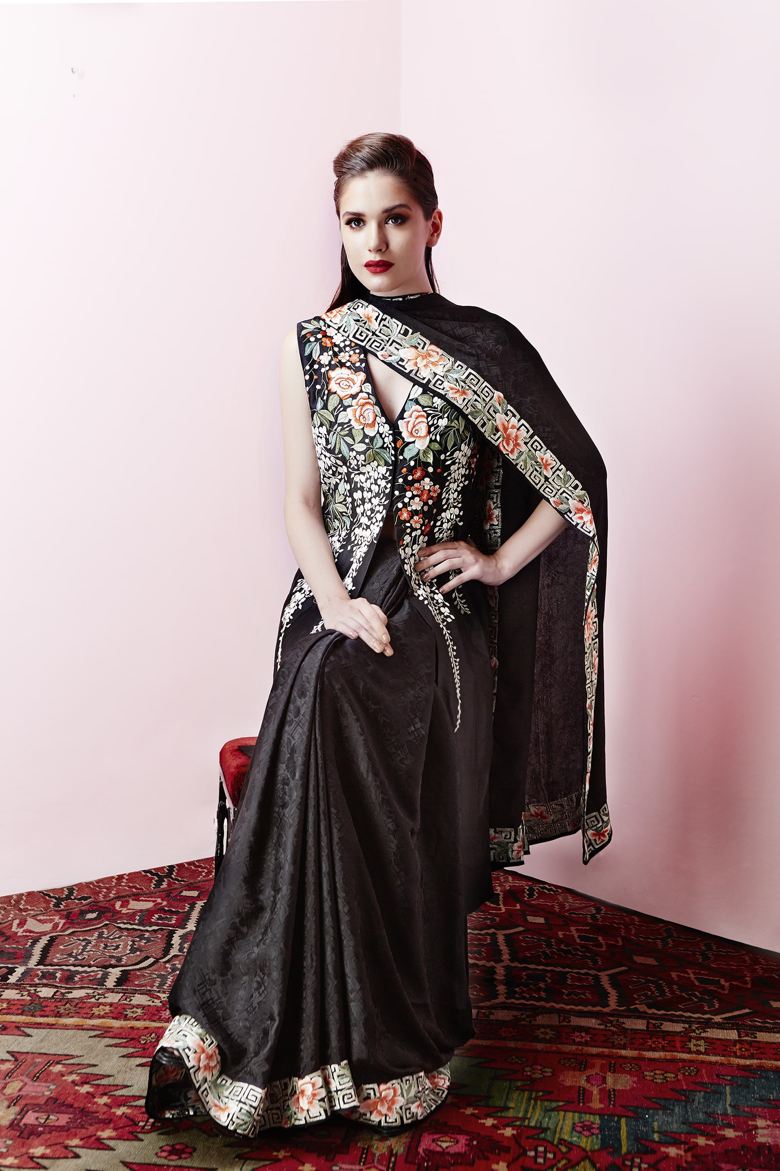 Peony & Square Border