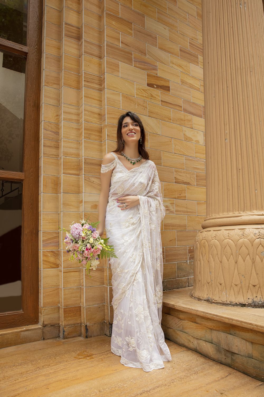 Bloom Material Saree & Blouse